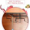 FOMANSH Wine Glass Rack - Under Cabinet Stemware Wine Glass Holder Glasses Storage Hanger 2 Pack Metal Organizer for Bar Kitchen 4 Rows Gold view 4