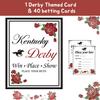ANGOLIO Race Horse Party Supplies, 40Pcs Betting Card for Guess Who will Win the First on Horse Racing, Win Place Show Ticket Play Your Bets Card Derby Invitation Guessing Game supplies view 3