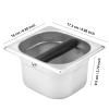 Ailelan Coffee Knock Box,Espresso Dump Bin,Coffee Bin,Stainless Steel Espresso Knock Box Built-in Container for Ground 6.3 x 6.89 x 3.7 inch (Square) view 2