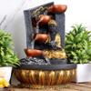 Global Grabbers Polyresin Table Top Indoor Outdoor Water Fall Fountain with LED Lights Home Decor Decoration Gift Gifting Items-GOL_GRY-SG15-(1) view 1