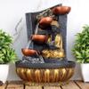 Global Grabbers Polyresin Table Top Indoor Outdoor Water Fall Fountain with LED Lights Home Decor Decoration Gift Gifting Items-GOL_GRY-SG15-(1) view 2