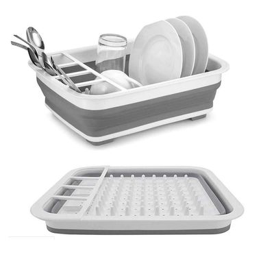Collapsible Dish Drying Rack Portable Dish Drainer Dinnerware Organizer Kitchen RV Campers Storage
