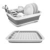 Collapsible Dish Drying Rack Portable Dish Drainer Dinnerware Organizer Kitchen RV Campers Storage view 1