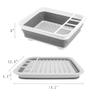 Collapsible Dish Drying Rack Portable Dish Drainer Dinnerware Organizer Kitchen RV Campers Storage view 3