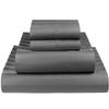 Comfort Bed Store 800 Series Organic Cotton Elegant Damask Dobby Stripped 16 inches 4 PC Sheet Set (1 Flat Sheet, 1 Fitted Sheet, 2 Pillowcases) Soft & Easy Care, Sage Green, Grand King view 1