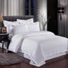 Comfort Bed Store 800 Series Organic Cotton Elegant Damask Dobby Stripped 16 inches 4 PC Sheet Set (1 Flat Sheet, 1 Fitted Sheet, 2 Pillowcases) Soft & Easy Care, White, Full XXL view 2