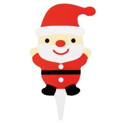 Christmas Cake Picks - Mini Santa (100 Count)