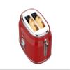 Frigidaire ETO102-WHITE, 2 Slice Toaster, Retro Style, Wide Slot for Bread, English Muffins, Croissants, and Bagels, 5 Adjustable Toast Settings, Cancel and Defrost, 900w, Red view 2
