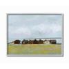 Stupell Industries Lakeside Town Landscape Drawing, Design by Karen Dreyfus Wall Art, 16 x 20, Grey Framed view 1
