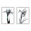 Stupell Industries Contrast Black and Blue Flower Bloom, Design by Albert Koetsier Wall Art, 2pc, Each 11 x 14, Grey Framed view 1