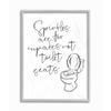 Stupell Industries Sprinkles Funny Ink Drawing Bathroom, Design by Milli Villa Wall Art, 16 x 20, Grey Framed view 1