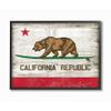 Stupell Industries California Republic Bear Wood Texture, Design by RetroRocket Wall Art, 16 x 20, Black Framed view 1