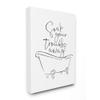 Stupell Industries Soak Your Troubles Away Ink Drawing Bathroom, Design by Milli Villa Wall Art, 30 x 40, Canvas view 1
