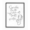 Stupell Industries Sprinkles Funny Ink Drawing Bathroom, Design by Milli Villa Wall Art, 16 x 20, Black Framed view 1