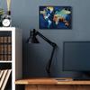Stupell Industries World Map Modern Rainbow Textured, Design by Michael Mullen Wall Art, 16 x 20, Black Framed view 2