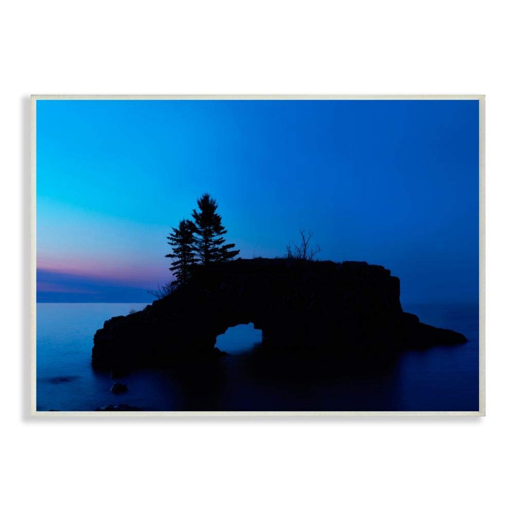 Stupell Industries Lake Blue Purple Landscape Photograph, Design by James Mcloughlin Art, 10 x 15, Wall Plaque