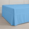 ARlinen RV King Bed Skirt 72x80, 21-Inch Drop with Split Corners, Tailored Pleated Design, Wrinkle-Free Microfiber, Easy Fit for Box Spring or Bed Frame, Light Blue view 1