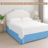 ARlinen RV King Bed Skirt 72x80, 21-Inch Drop with Split Corners, Tailored Pleated Design, Wrinkle-Free Microfiber, Easy Fit for Box Spring or Bed Frame, Light Blue view 3