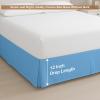 ARlinen RV King Bed Skirt 72x80, 21-Inch Drop with Split Corners, Tailored Pleated Design, Wrinkle-Free Microfiber, Easy Fit for Box Spring or Bed Frame, Light Blue view 4