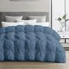 SLEEP-NEST Twin XL Luxury Pinch Pleat Comforter - 68"x92" Down Alternative Quilt - Ultra Soft, Cooling, Lightweight, 8 Tabs - Hotel-Style All-Season Bedding for Dorm or Guest Room - Medium Blue view 1