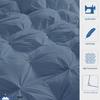 SLEEP-NEST Twin XL Luxury Pinch Pleat Comforter - 68"x92" Down Alternative Quilt - Ultra Soft, Cooling, Lightweight, 8 Tabs - Hotel-Style All-Season Bedding for Dorm or Guest Room - Medium Blue view 3