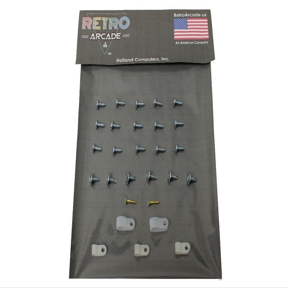 RetroArcade.us Arcade Cocktail Cabinet mounting Screw kit, Kit Contains (15) RA-Screw-1, (6) RA-Screw-2, (2) RA-SCR