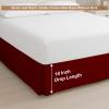 ARlinen King Bed Skirt, 18-Inch Drop with Split Corners, Tailored Pleated Design, Wrinkle-Free Microfiber, Easy Fit for Box Spring or Bed Frame, Burgundy view 4