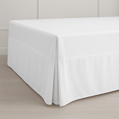 ARlinen RV King Bed Skirt 72x80, 8-Inch Drop with Split Corners, Tailored Pleated Design, Wrinkle-Free Microfiber, Easy Fit for Box Spring or Bed Frame, White