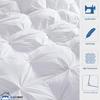 SLEEP-NEST Twin XL Comforter - 68x92 Ultra Soft All-Season Pinch Pleat 1 Piece Blanket - Elegant Pintuck Design Down Alternative Quilt - Lightweight, Cooling Dorm Bedding with 8 Tabs - White view 3