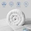 SLEEP-NEST Twin XL Comforter - 68x92 Ultra Soft All-Season Pinch Pleat 1 Piece Blanket - Elegant Pintuck Design Down Alternative Quilt - Lightweight, Cooling Dorm Bedding with 8 Tabs - White view 4
