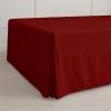 ARlinen Olympic Queen Bed Skirt, 12-Inch Drop with Split Corners, Tailored Pleated Design, Wrinkle-Free Microfiber, Easy Fit for Box Spring or Bed Frame, Burgundy view 1