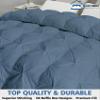 SLEEP-NEST All Season Luxury - Full Size Comforter 82x86 Down Alternative 1 Piece Pinch Pleat Quilt with 8 Tabs - Ultra Soft, Lightweight Hotel Style Bedding, Pintuck Blanket - Medium Blue view 2