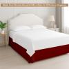ARlinen RV King Bed Skirt 72x80, 15-Inch Drop with Split Corners, Tailored Pleated Design, Wrinkle-Free Microfiber, Easy Fit for Box Spring or Bed Frame, Burgundy view 3
