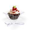 100 5 oz Mini Dessert Cups With Spoons Mini Dessert Plates Plastic Dessert Bowls Ice cream Bowls Trifle Bowl, Clear Bowls Disposable Plastic Dessert Shot Glasses Appetizer Bowls, Condiment Bowls view 2