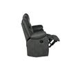 HomeRoots 64" Gray and Black Faux Leather Manual Reclining Love Seat view 4
