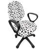 Ambesonne Cow Print Office Chair Slipcover, Animal Cow Hide Pattern Doodle Cartoon Drawing Farming Husbandry, Protective Stretch Decorative Fabric Cover, Standard Size, Black White Lilac view 1