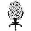 Ambesonne Cow Print Office Chair Slipcover, Animal Cow Hide Pattern Doodle Cartoon Drawing Farming Husbandry, Protective Stretch Decorative Fabric Cover, Standard Size, Black White Lilac view 2