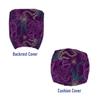 Ambesonne Octopus Office Chair Slipcover, Art Animal Pattern Jellyfish Marine Plants and Seaweed, Protective Stretch Decorative Fabric Cover, Standard Size, Purple Green view 3