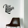 Badger Steel USA - Live Laugh Love - Metal Wall Art - 18" X 18" - Hammered Silver view 1