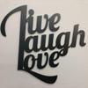 Badger Steel USA - Live Laugh Love - Metal Wall Art - 18" X 18" - Hammered Silver view 2