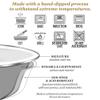 Golden Rabbit Enamelware Oval Basket, 16 x 6 inch, Solid White Textured view 2