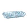 Golden Rabbit Enamelware Oval Basket, 16 x 6 inch, Sea Glass view 1