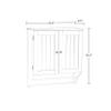 RiverRidge Ashland Two-Door Bathroom Storage Cabinet - Gray - Wall Mounted Medicine Cabinet Over Toilet Storage with Towel Rail and 2 Fixed Interior Shelves view 3