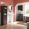 RiverRidge Ashland Two-Door Bathroom Storage Cabinet - Gray - Wall Mounted Medicine Cabinet Over Toilet Storage with Towel Rail and 2 Fixed Interior Shelves view 4