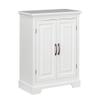 Teamson Home St. James Freestanding Floor Cabinet Bathroom Living Room Storage Organizer with 2 Doors 2 Adjustable Inner Shelves, White view 1