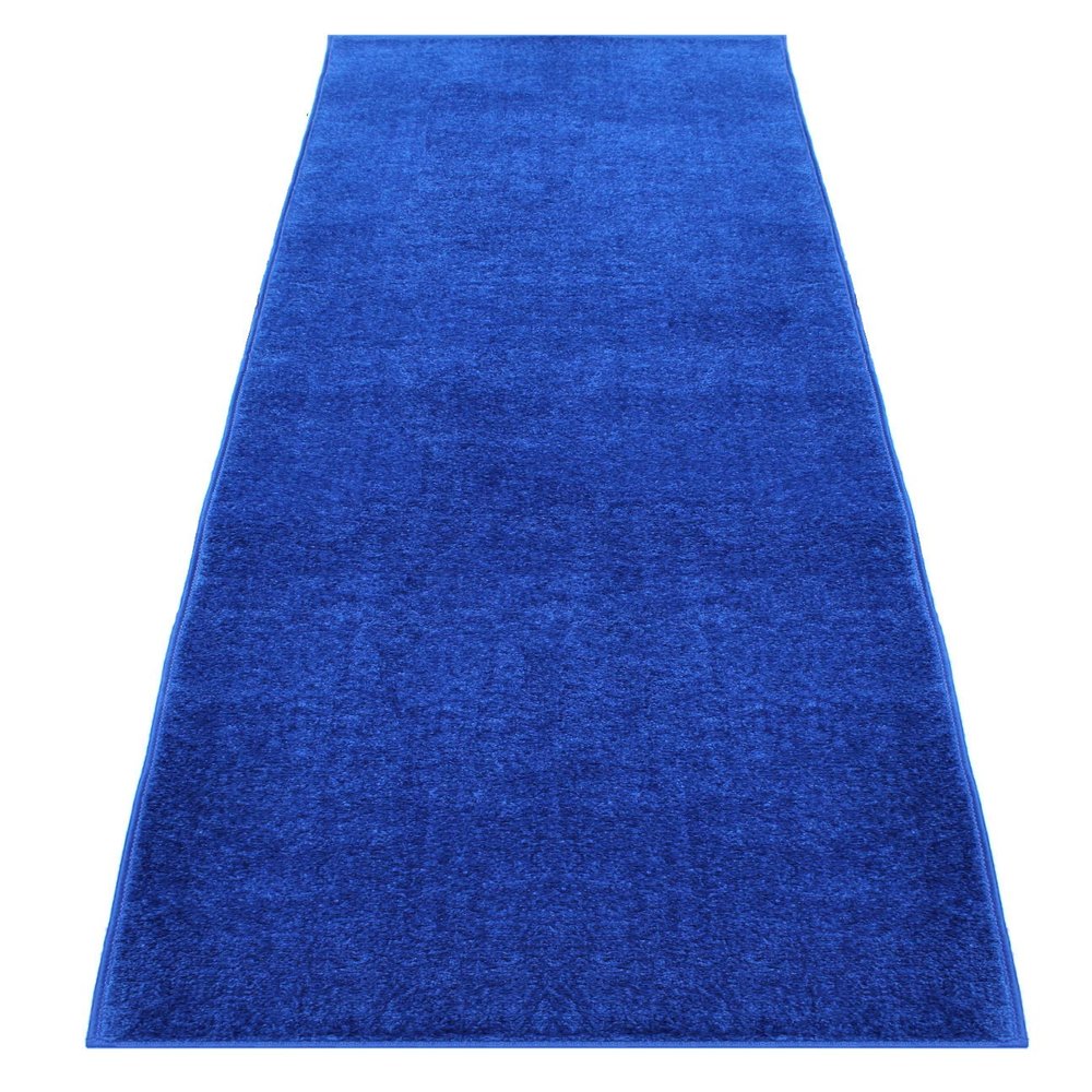 Bright Royal Blue Event Carpet Aisle Runner - Quality Plush Pile Rug with Backing, Binding in Various Sizes (3 X 10 ft, Bright Royal Blue)