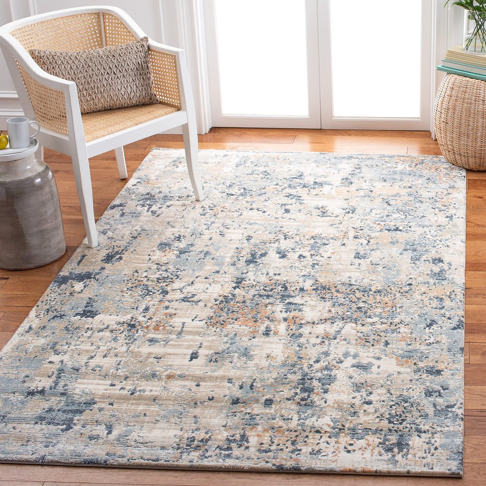 Martha Stewart x SAFAVIEH Area Rug Collection - 4' x 6', Cream & Beige, Non-Shedding & Easy Cleaning, Ideal for Living Room, Foyer, Bedroom, Accent Space (MSR652A)