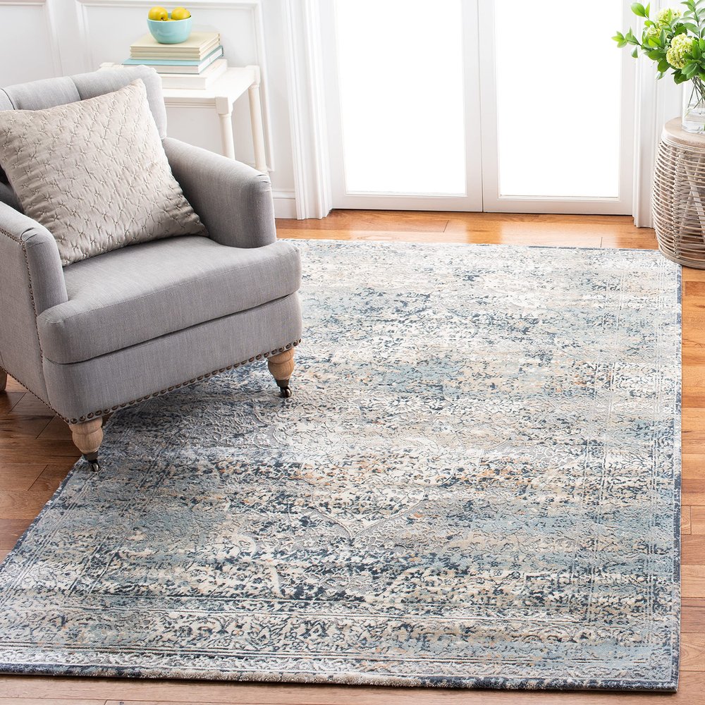 Martha Stewart x SAFAVIEH Area Rug Collection - 4' x 6', Cream & Beige, Non-Shedding & Easy Cleaning, Ideal for Living Room, Foyer, Bedroom, Accent Space (MSR693A)