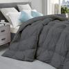 SLEEP-NEST 1000 TC Oversized King Comforter 116x98 Pinch Pleated Pintuck Duvet Insert with 8 Corner tabs 1 Piece All Season Down Alternative 500 GSM Bed Quilt Super Soft & Breathable, Dark Grey view 2