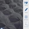 SLEEP-NEST 1000 TC Oversized King Comforter 116x98 Pinch Pleated Pintuck Duvet Insert with 8 Corner tabs 1 Piece All Season Down Alternative 500 GSM Bed Quilt Super Soft & Breathable, Dark Grey view 4